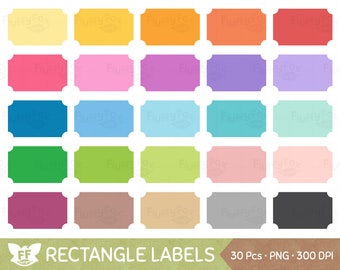 Rectangle Label Clipart, Frame Clip Art, Cute Blank Box Coupon Tag Shape Template Rainbow Element Icon Graphic PNG Download, Commercial Use