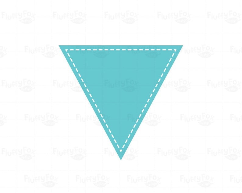 Stitched Triangle Flags Clipart Flag Banners Clip Art Etsy
