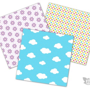 Springtime Digital Paper, Spring Time Papers, Seamless Pattern ...