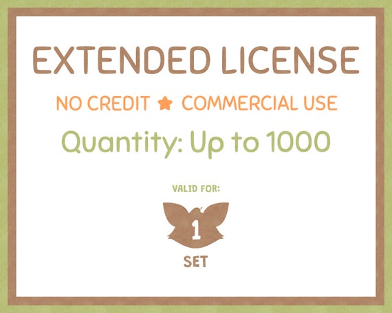 Commercial License Digital Commercial Mass Production No Credit License,Clip Art License,Graphics License,Basic License Product License