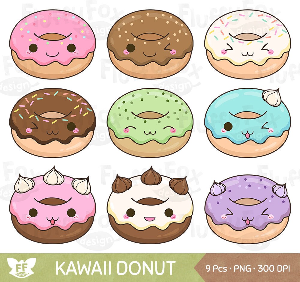 Cute Donut Drawing With Face