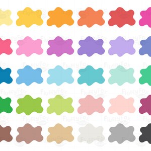Splat Label Clipart Splatter Clip Art Water Liquid Cute | Etsy