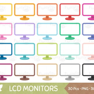 Computer Monitor Clipart, Lcd Screen Clip Art, PC Gaming TV Television ...