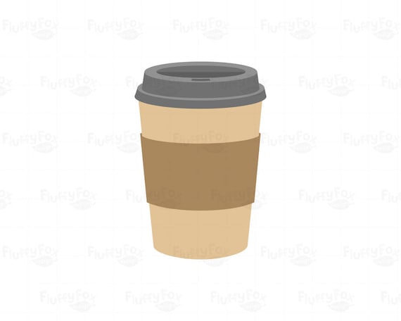 Coffee To Go Clipart Coffees Paper Cups Clip Art Rainbow Hot Etsy