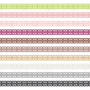 Stitched Scalloped Border Clipart, Scallop Borders Stitches Clip Art, Rainbow Stitch Lace Cute Craft Graphic PNG Download, Commercial Use image 4
