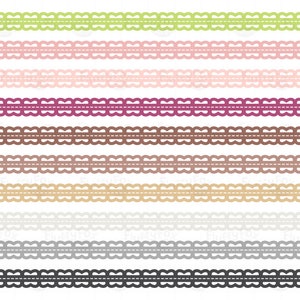 Stitched Scalloped Border Clipart, Scallop Borders Stitches Clip Art, Rainbow Stitch Dentelle Cute Craft Graphic PNG Télécharger, Utilisation commerciale image 4