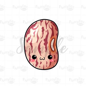 Kawaii Beans Clipart, Cute Bean Faces Clip Art, Seeds Cartoon Food Healthy Lentil Legume Design Vegetable Emoji Digital Graphic PNG Download image 3