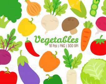 Vegetables Clipart, Veggies Clip Art, Carrot Cabbage Radiish Salad Food Diet Vegan Healthy Fiber Cooking Kitchen Graphic PNG Télécharger