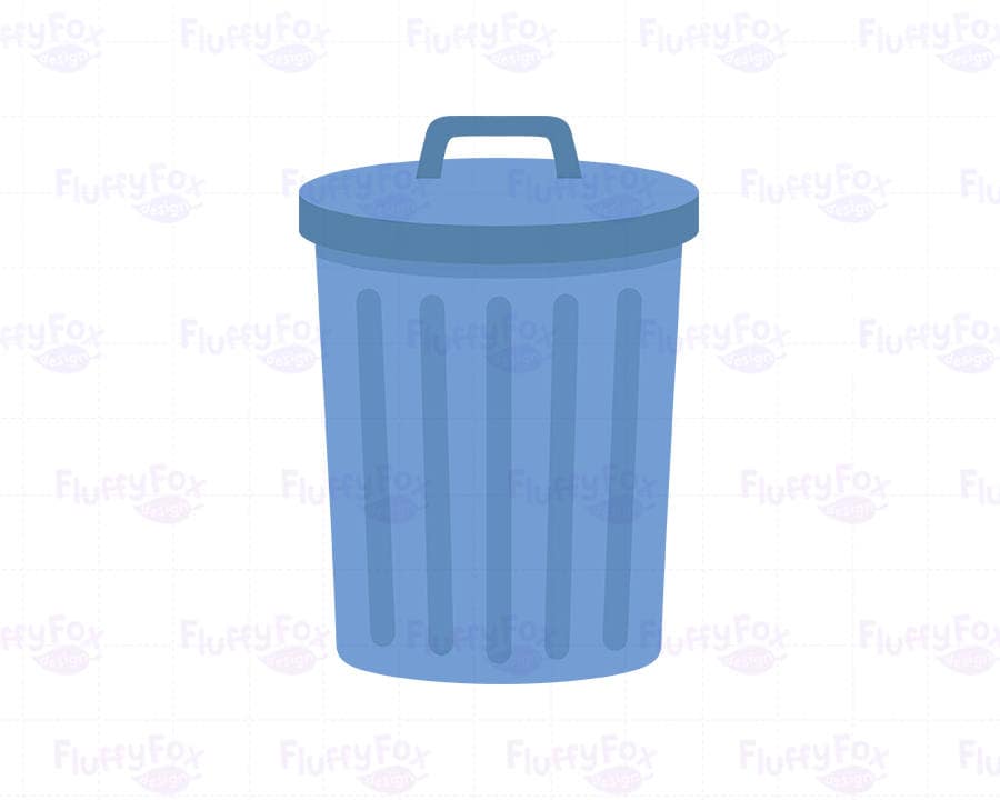 Trash Bin Clipart Garbage Can Clip Art Waste Bins Cliparts - Etsy Ireland