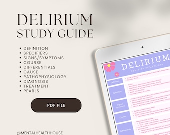 Delirium Lernwegweiser: PMHNP, Psychiater, PA (PDF Download)