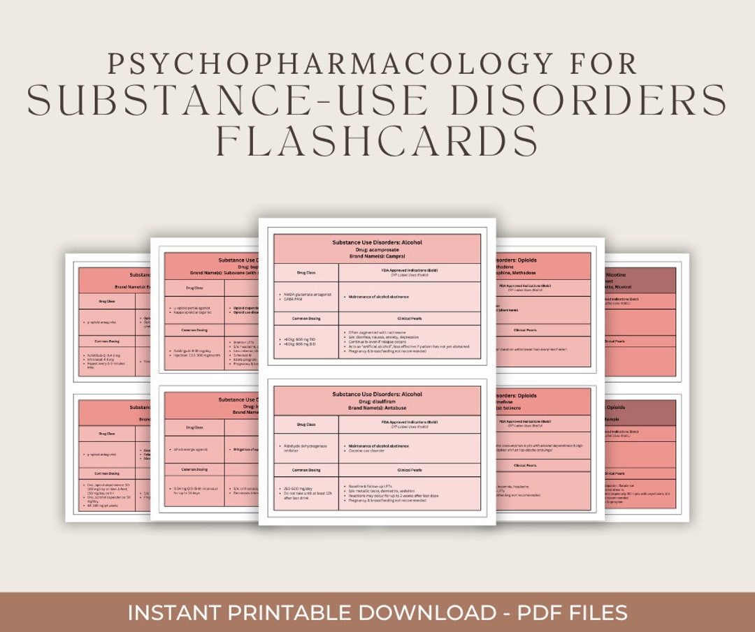 Psychopharmacology Flashcards: Substance-use Disorders Reference (PDF ...