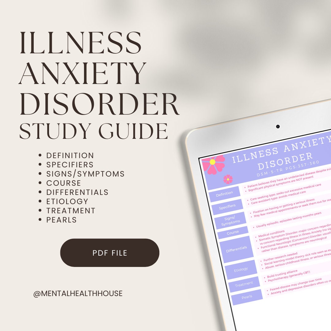 Illness Anxiety Disorder Study Guide for Psychiatric Mental Health