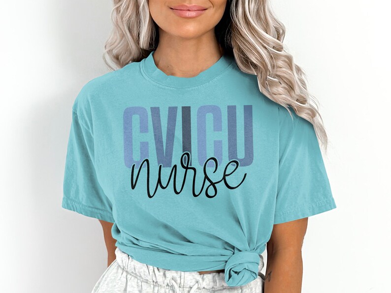 Comfort Colors CVICU Nurse Tshirt, Cardiac Nurse Tee, Critical Care