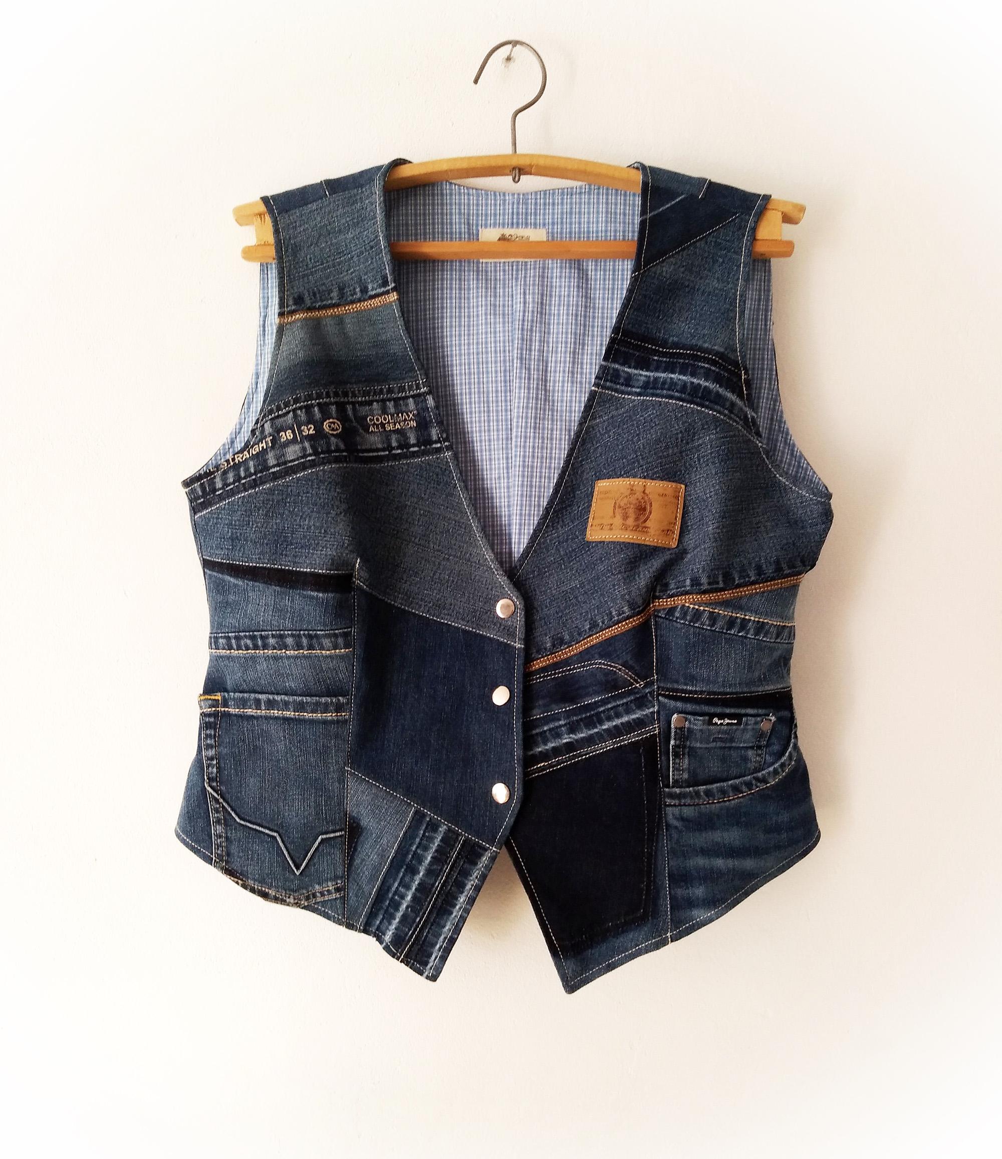 Plus Size Denim Vest Etsy UK