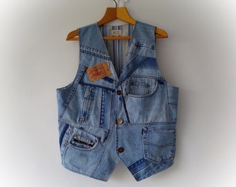Mens Denim Vest - Etsy