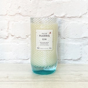 Harris Gin Bottle Candle Upcycled Original Bottle