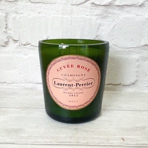 Laurent Perrier Rose Upcycled Champagne Bottle Candle