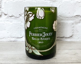 Perrier Jouet Belle Époque Champagne Bottle Candle Upcycled Original Bottle
