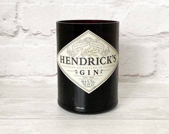 Hendricks Gin Bottle Candle Upcycled Original Bottle