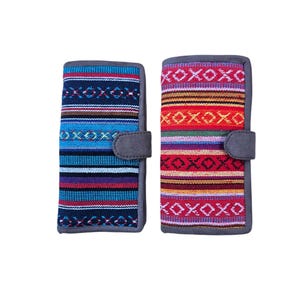 Womens boho handmade eco aztec pattern funky hippie style money coin wallet/purse vegan