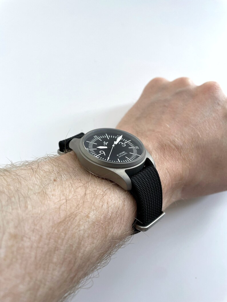 Built to order: JP Warbird Titanium Sandblasted Automatic Watch (Seiko SII NH3X) image 6