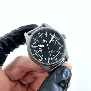 Built to order: JP Warbird Titanium Sandblasted Automatic Watch (Seiko SII NH3X) image 7