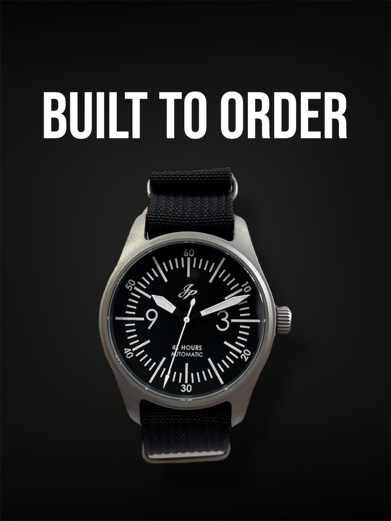 Built to order: JP Warbird Titanium Sandblasted Automatic Watch (Seiko SII NH3X) image 1
