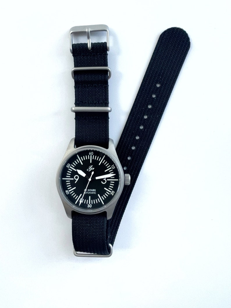 Built to order: JP Warbird Titanium Sandblasted Automatic Watch (Seiko SII NH3X) image 4