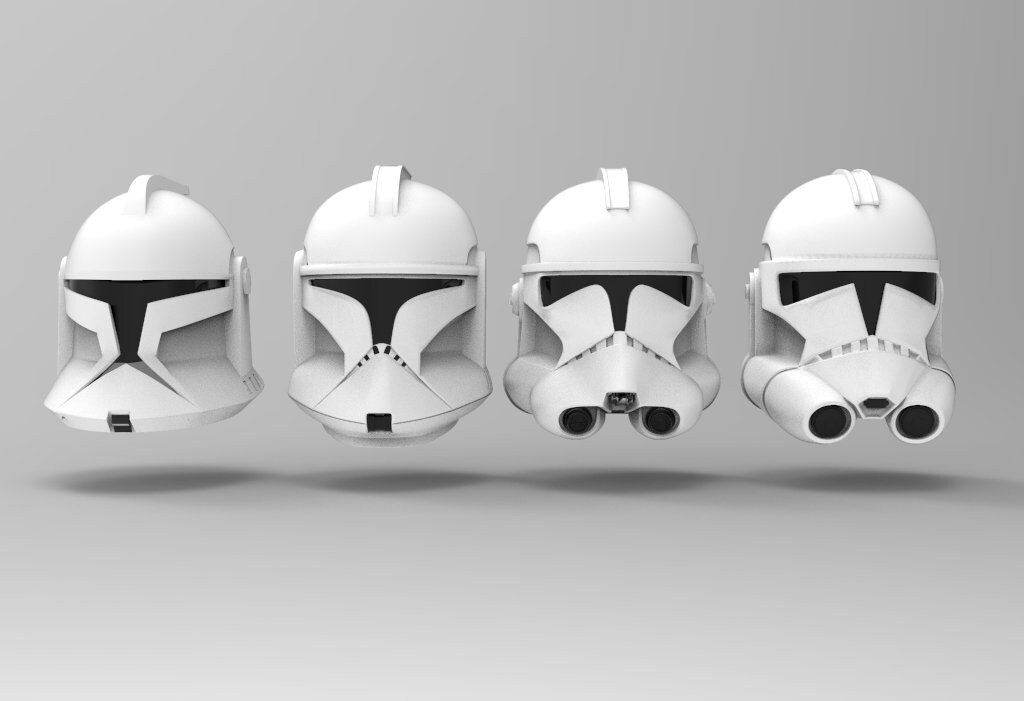 Star Wars Clone Trooper 3D Print File Collection 4 Helmets Etsy