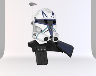 Star Wars Clone Wars Phase 2 Captain Rex Helmet 3D Print Files