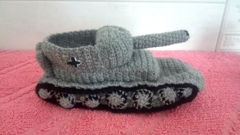 Tank Slippers Panzer Tank Slippers Knitted Army Slipper Etsy