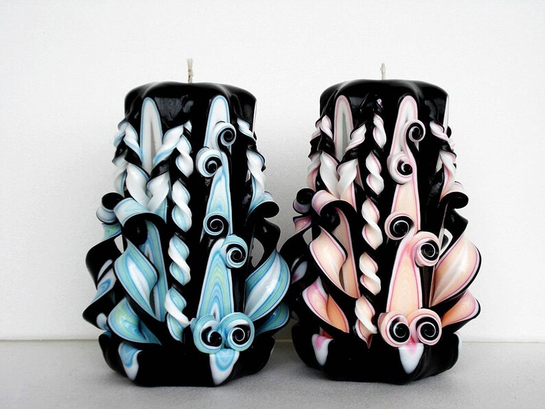 Carved candles set carved candle carved candle gift carved Etsy