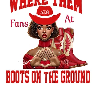 Delta Sigma Theta Boots On The Ground unisexe blanc T-shirts
