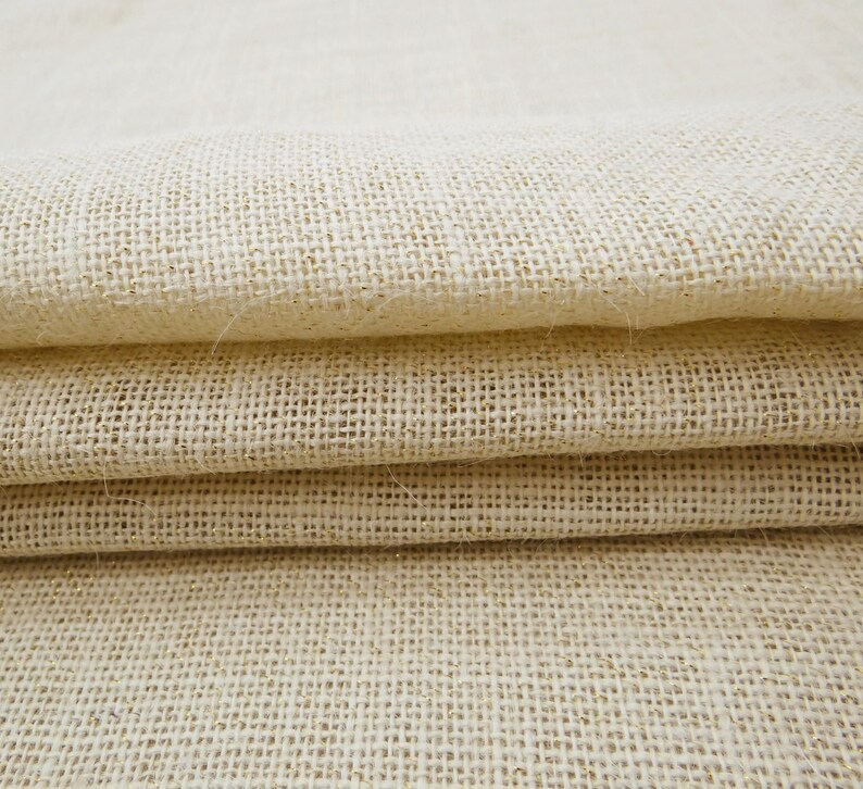 Beige Jute Fabric Home Decor Burlap Natural Fabric Rustic Etsy