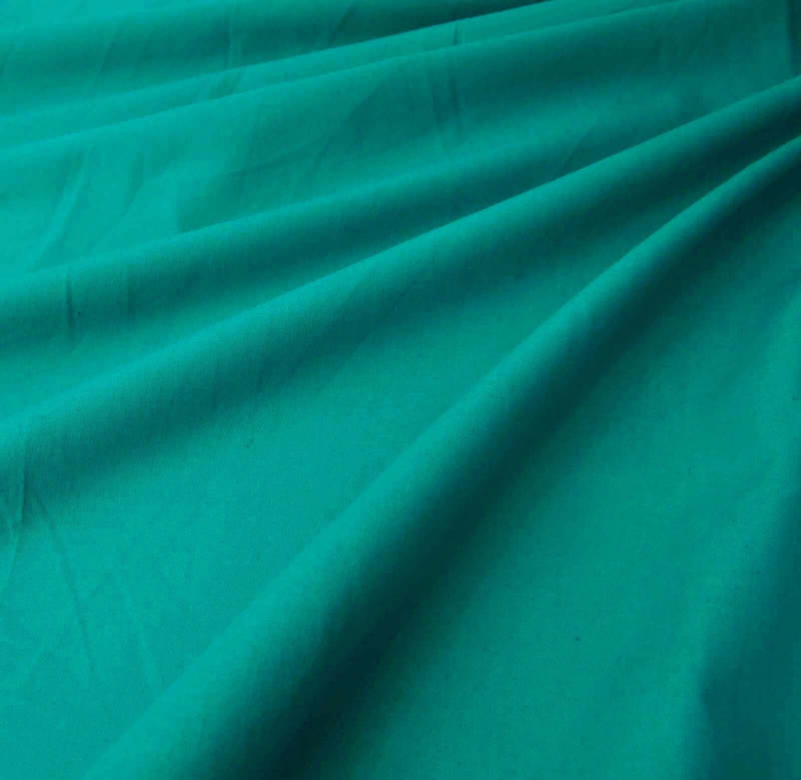 Teal Green Cotton Fabric, Dress Fabric, Quilt Material, Home