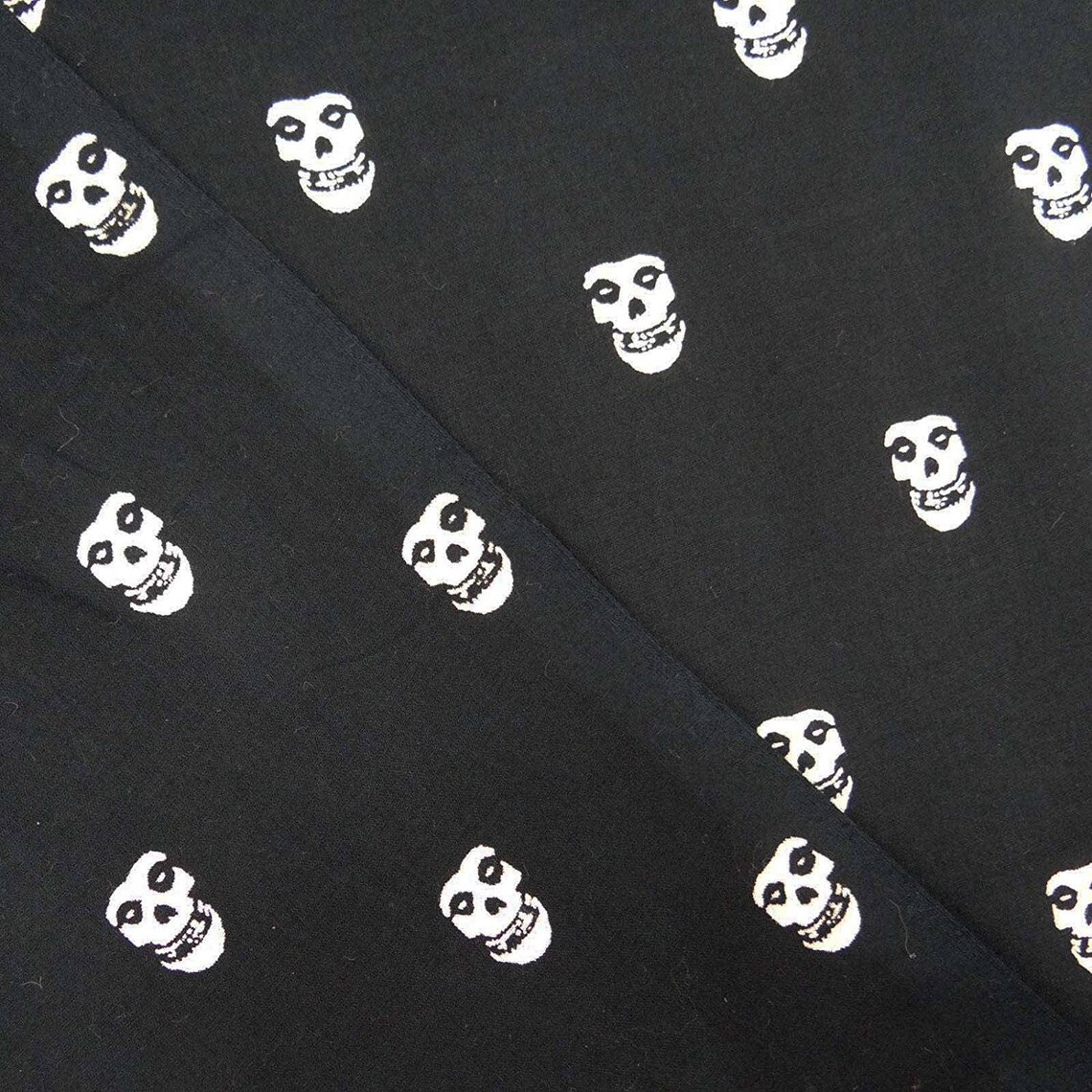 Upholstery Fabric Skull Print Black Fabric Dressmaking | Etsy