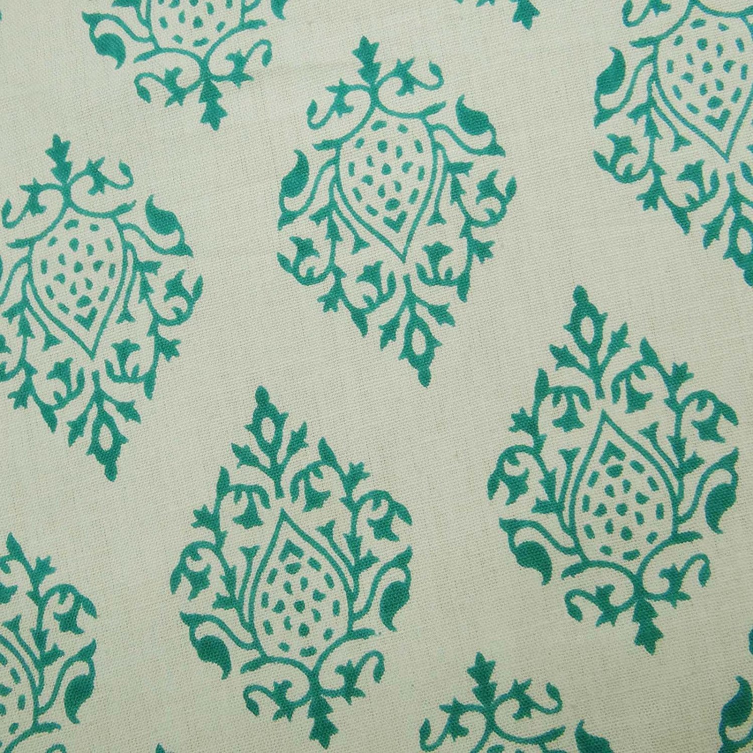 White Fabric Green Printed Quilting Fabric Sewing Crafts Etsy