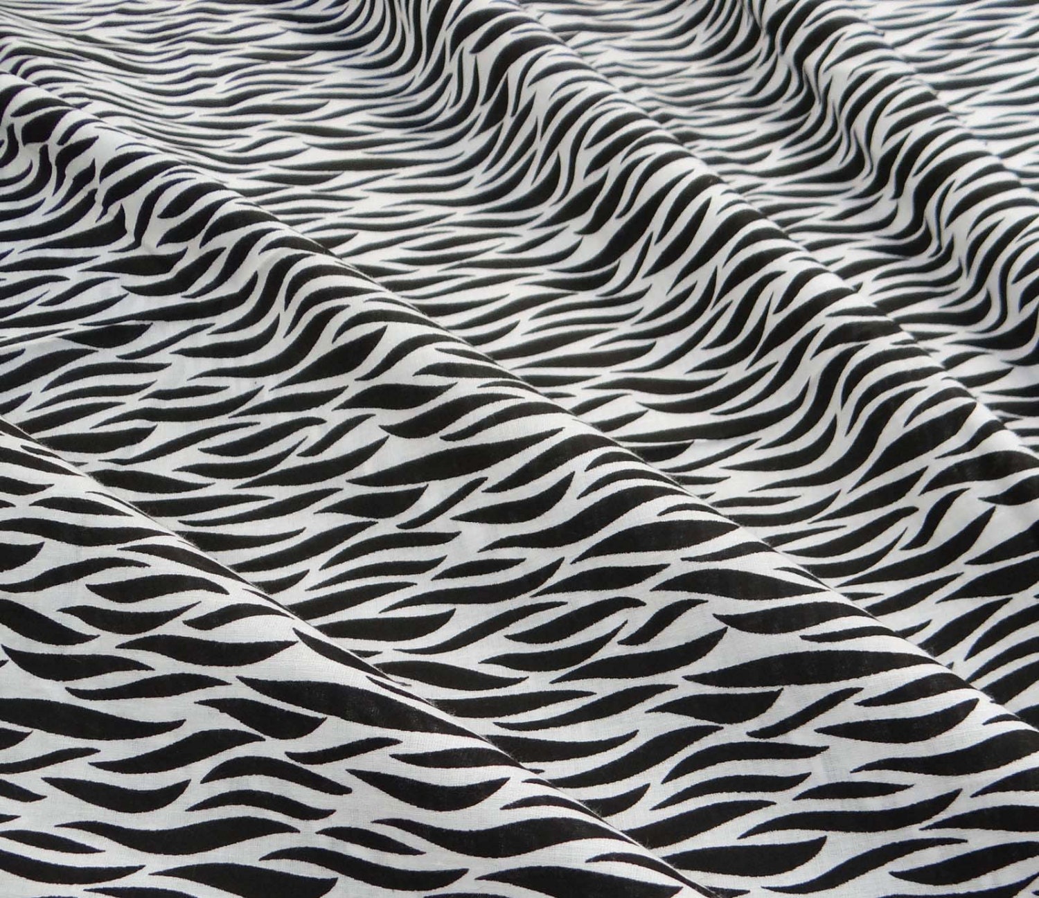 42 Wide Cotton Fabric Wave Print Fabric For Sewing Craft Etsy