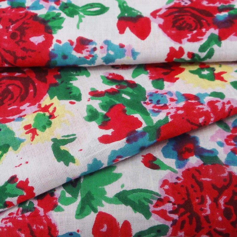 Floral Cotton Fabric 44 Inch Designer Fabric By The Yard ZBC7525A White Fabric Home Accessories Dressmaking Fabric