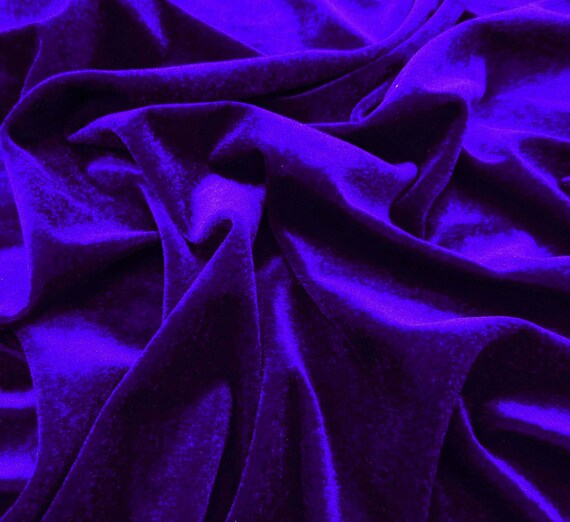 Dark Blue Velvet Fabric Stretchy Velvet Dress Fabric Etsy