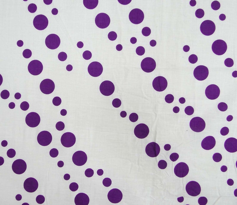 42 Inch Cotton Fabric By The Yard ZBC7268B White Fabric Dressmaking Fabric Home Accessories Purple Polka Dot Decor Fabric