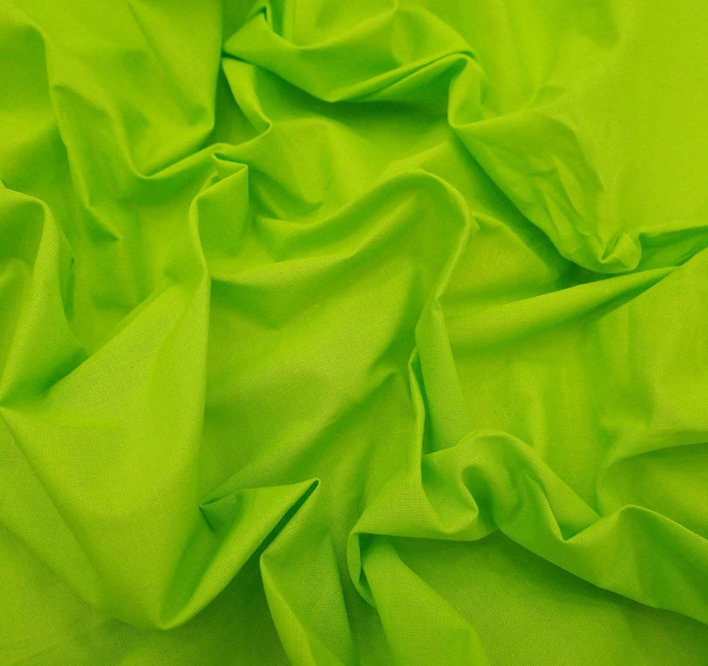 42 Inch Cotton Fabric By The Yard PZBC9J Sewing Crafts Accessories Fluorescent Green Fabric Dress Fabric Indian Decor