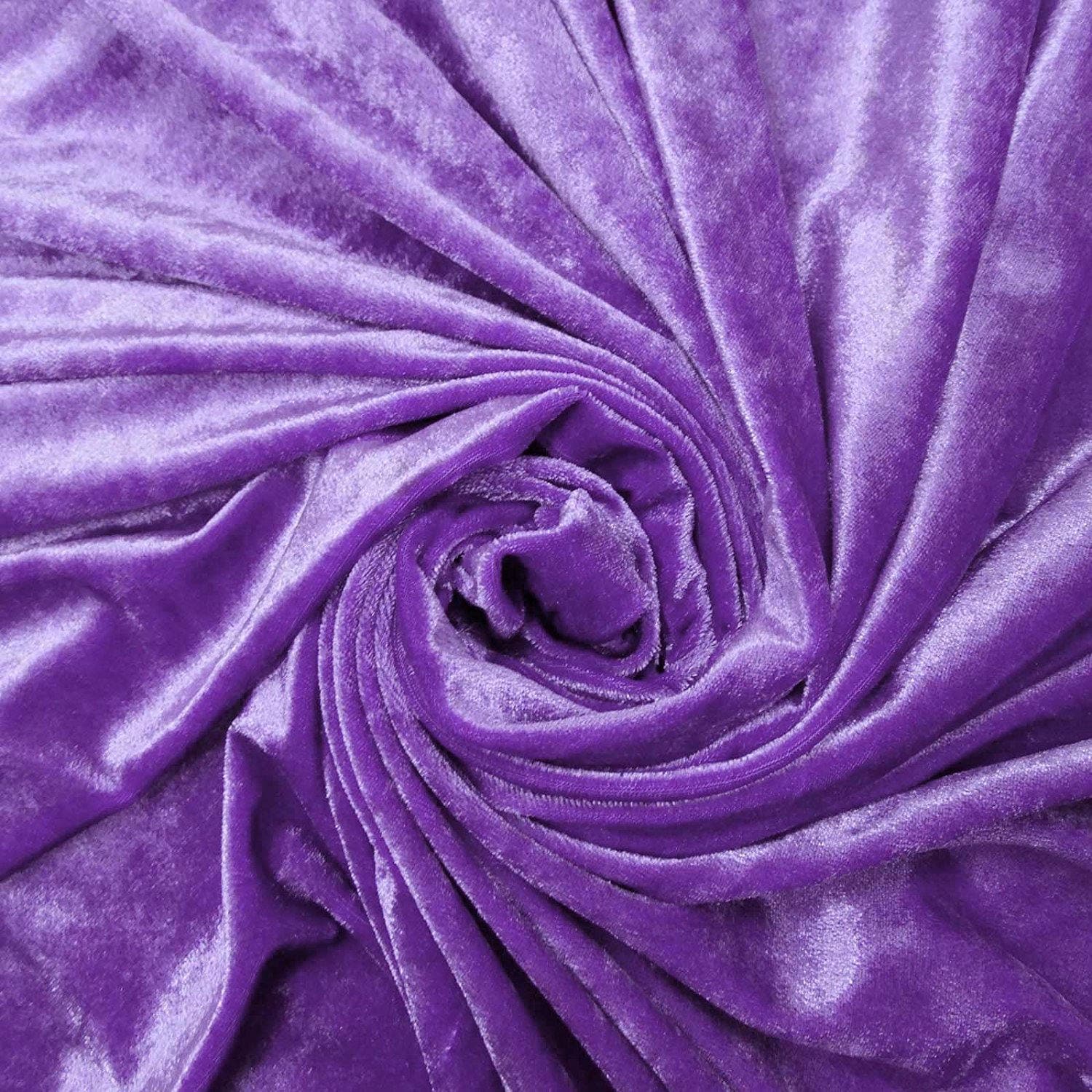 Purple Velvet Fabric Stretchy Velvet Upholstery Fabric Etsy