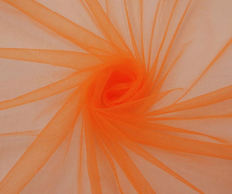 56 Inch Net Fabric By The Yard PZBN1C Quilting Fabric Craft Material Orange Home Decoration Fabric Sewing Crafts
