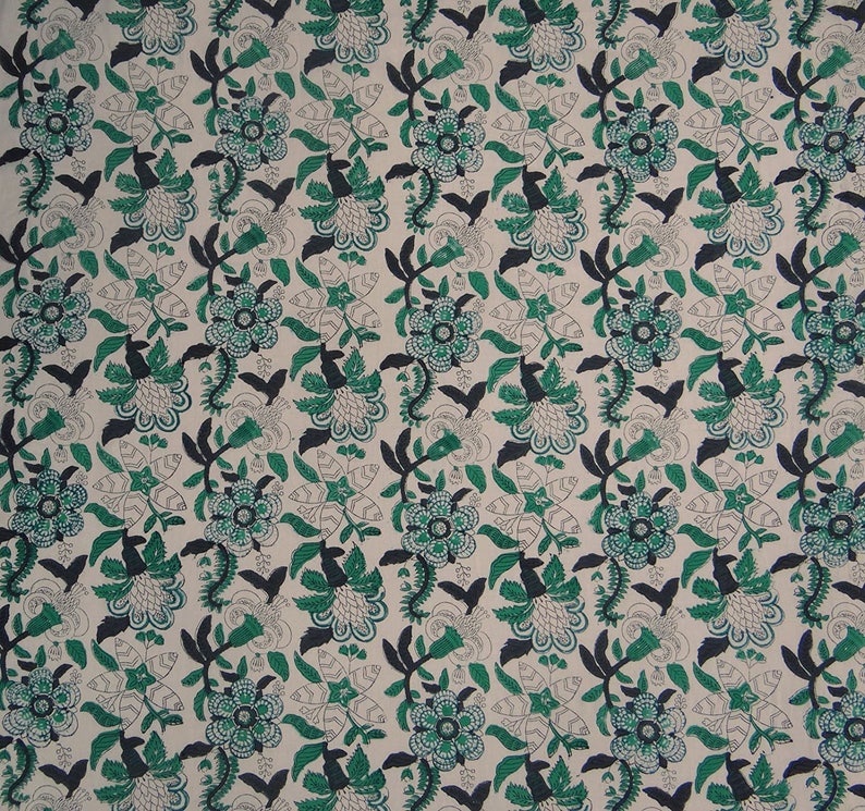 42 Inch Fabric By The Yard ZBC8650A Off White Fabric Home Decor Cotton Fabric Craft Fabric Dress Material Designer Fabric Floral Print