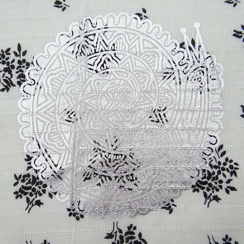 44 Inch Designer Fabric By The Yard ZBC7804A Dress Fabric Rubber Print Sewing Crafts Home Decor Fabric White Cotton Fabric