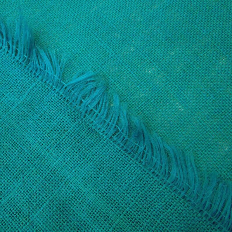 Natural Fabric Blue Burlap Blue Jute Fabric Home Etsy