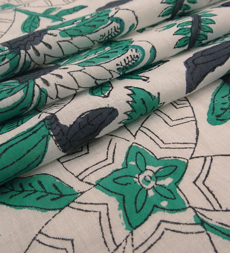 42 Inch Fabric By The Yard ZBC8650A Off White Fabric Home Decor Cotton Fabric Craft Fabric Dress Material Designer Fabric Floral Print