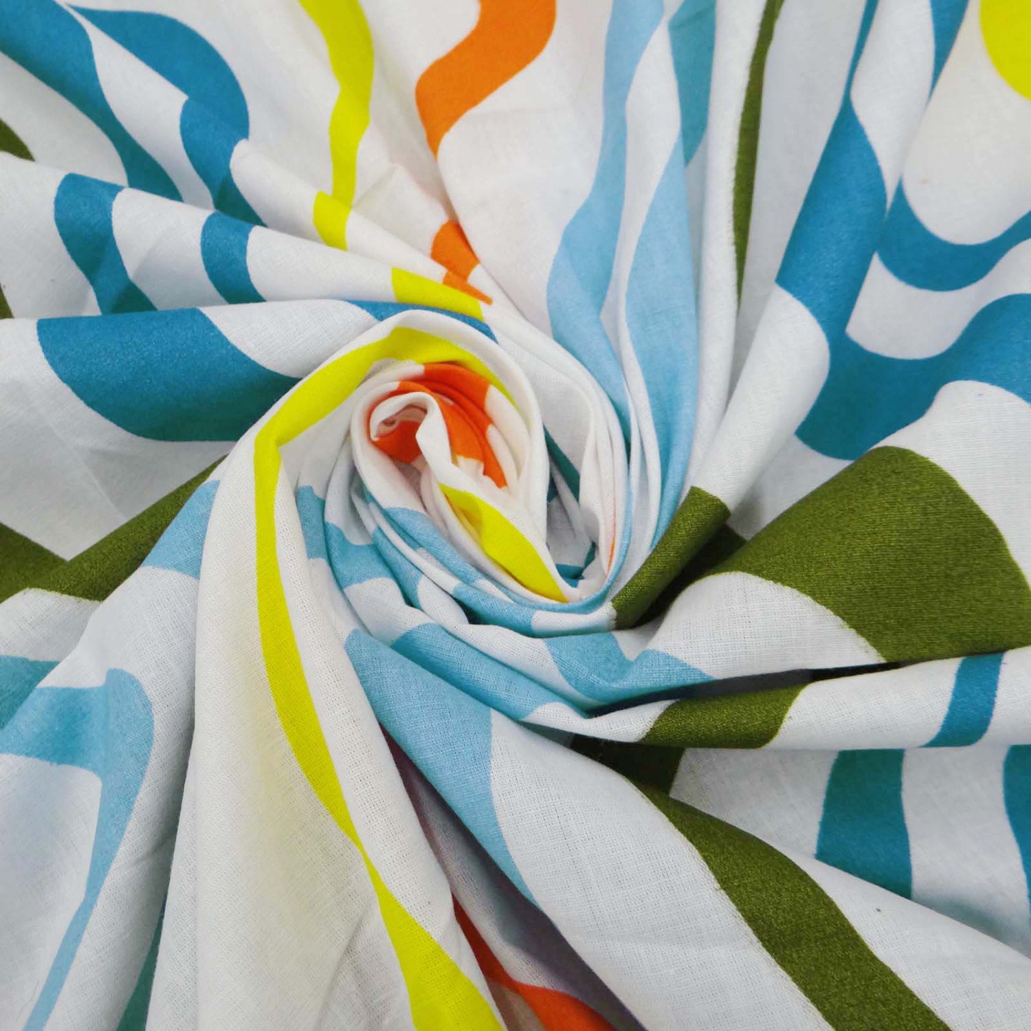 Wavy Stripe Print Cotton Crafting Fabric 42 Wide Etsy