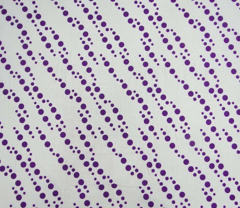 42 Inch Cotton Fabric By The Yard ZBC7268B White Fabric Dressmaking Fabric Home Accessories Purple Polka Dot Decor Fabric